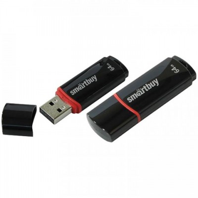 Память Smart Buy "Crown"  64GB, USB 2.0 Flash Drive, черный 227880