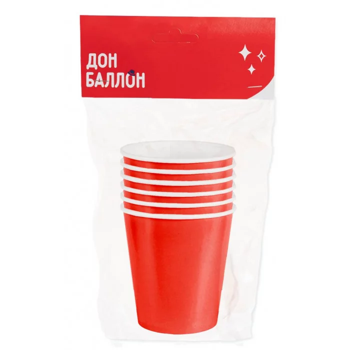 Стаканы (250 мл) Мастхэв, Красный, 6 шт. 77719