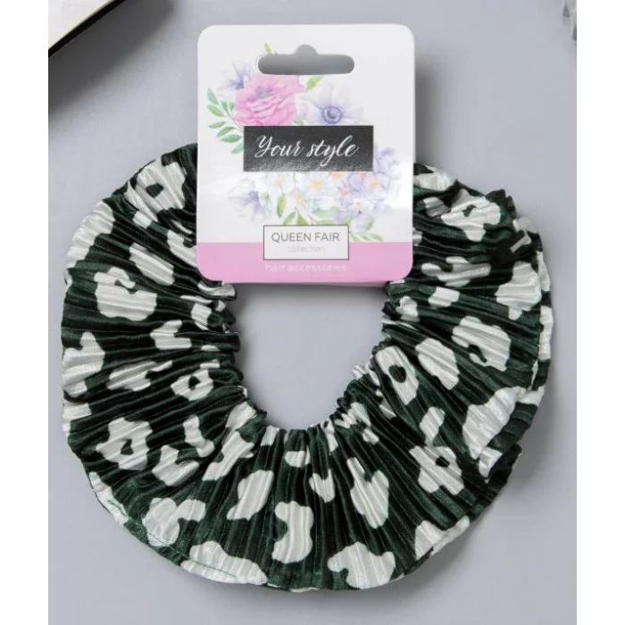 Резинка для волос "Орбита" жатка пятна 12см зелёный 10679862