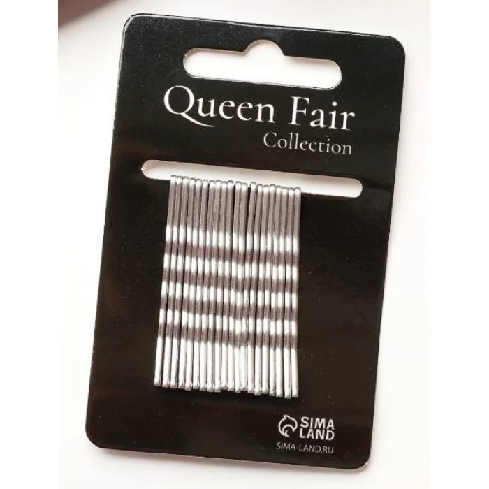 Невидимка для волос "Классика перламутр" (набор 20 шт) 5см серебро 4070826