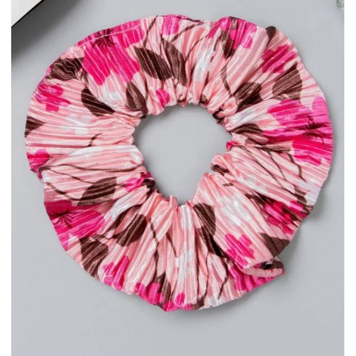 Резинка для волос "Орбита" жатка лето 12см розовый 10679869