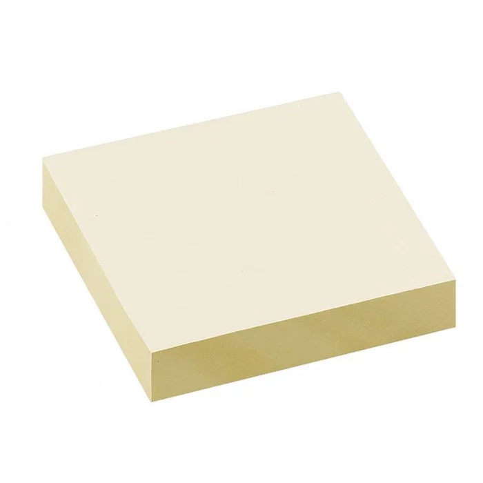 Самоклеящийся блок OfficeSpace 50*50мм, 100л., желтая пастель  269560