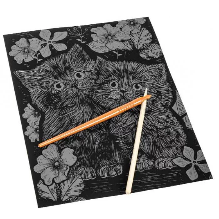 Гравюра, светящаяся в темноте котики котики МУЛЬТИ АРТ 386910