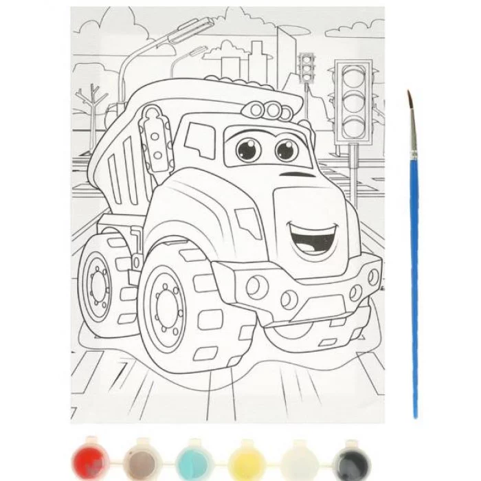 Холст для росписи 15х20 см САМОСВАЛ МУЛЬТИ АРТ 373312