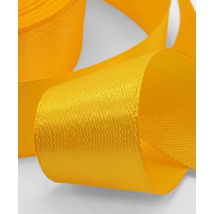 Лента атласная №16 25мм*25±1ярд(23м±1м) жёлтый 3019767