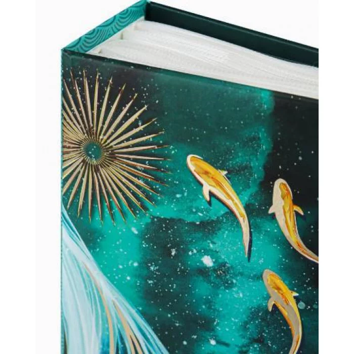 Фотоальбом на 100 фото 10*15 50 л. "Изумрудная лазурь"11.5 x17.5см ФР-1266