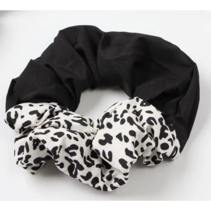 Резинка для волос "Орбита" пятнышки стиль 12см чёрно-белый 10526843