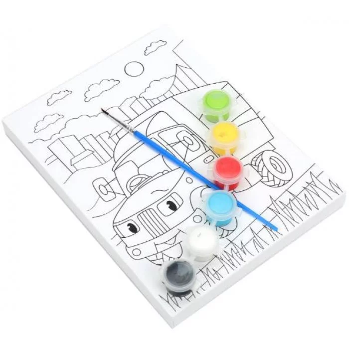 Холст по контуру 15*20 см грузовичок МУЛЬТИ АРТ 392577