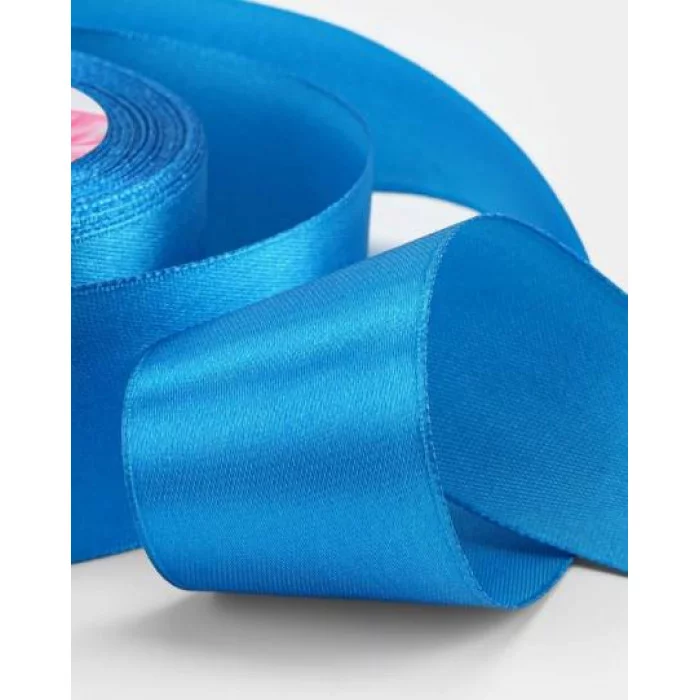 Лента атласная №152 40мм*25±1ярд(23м±1м) ярко-голубой 10288859