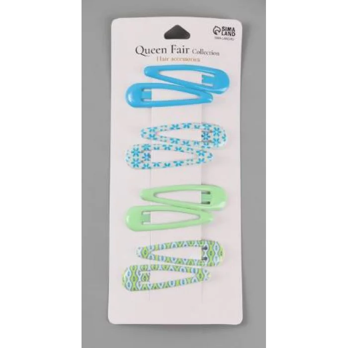 Невидимка для волос "Флора" (набор 8 шт) цветы узоры 5см микс 10679927