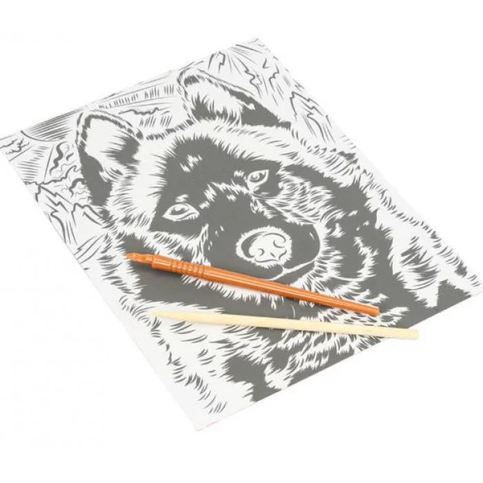 Гравюра эффект белая 18*24 см пес пес МУЛЬТИ АРТ 386913