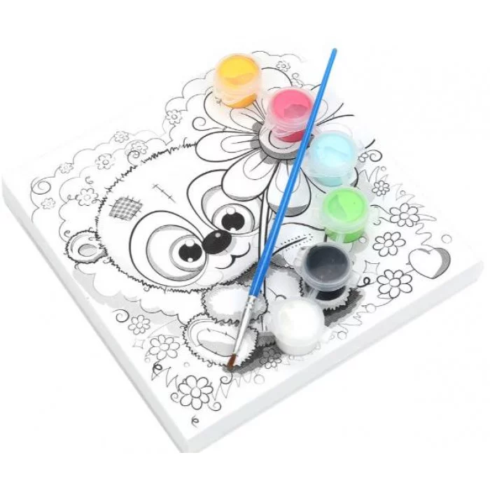 Холст по контуру 15*15 см панда МУЛЬТИ АРТ 392563