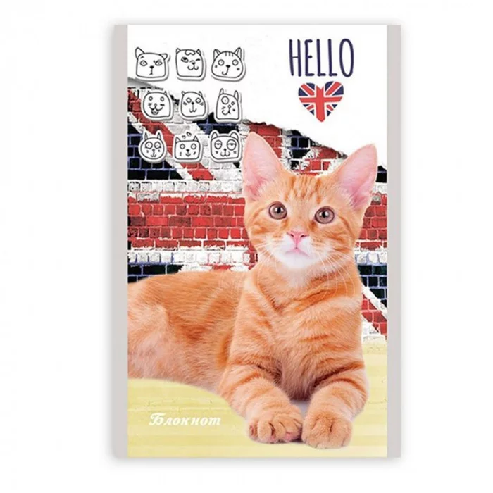 Блокнот 32л А7 "Котята и британский флаг" Б32-3130