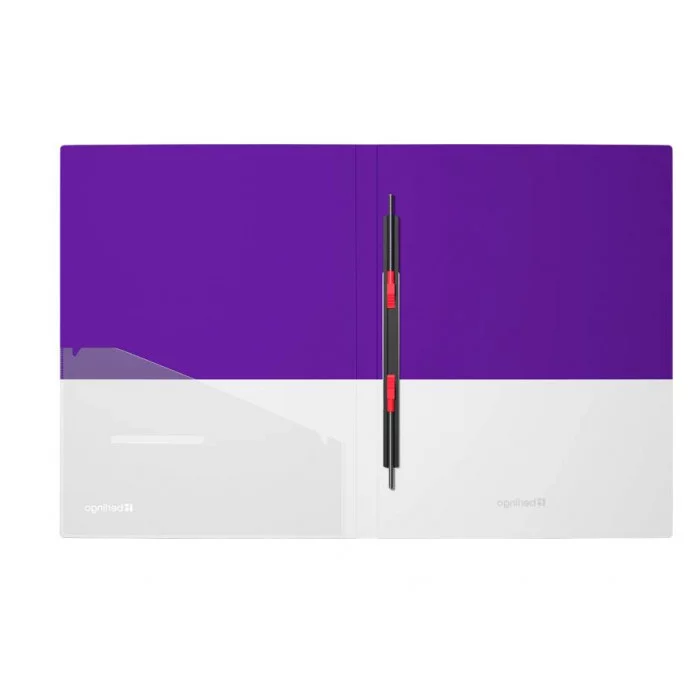 Папка с пружинным скоросшивателем Berlingo "Semicolor" А4, 17мм, 700мкм, с внутр. карманом, сиреневая, софт-тач 384124