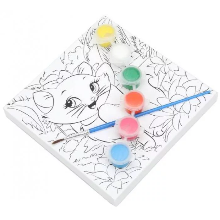 Холст по номерам 15*15 см кошечка мари МУЛЬТИ АРТ 394322