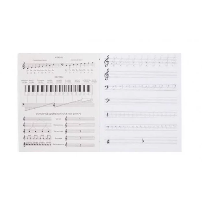 Тетрадь для нот А5 вертикальная 16л ламин "Ква-квааа" LISTOFF ТН16254 229504