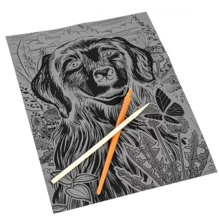 Гравюра пастель 18х24 собака МУЛЬТИ АРТ 386929