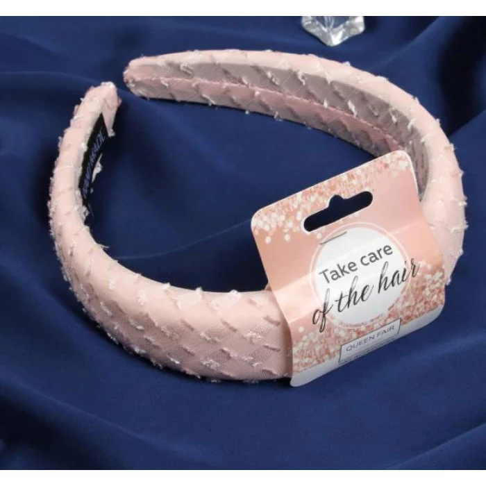 Ободок для волос "Жаннет" стиль 3см розовый 10692196