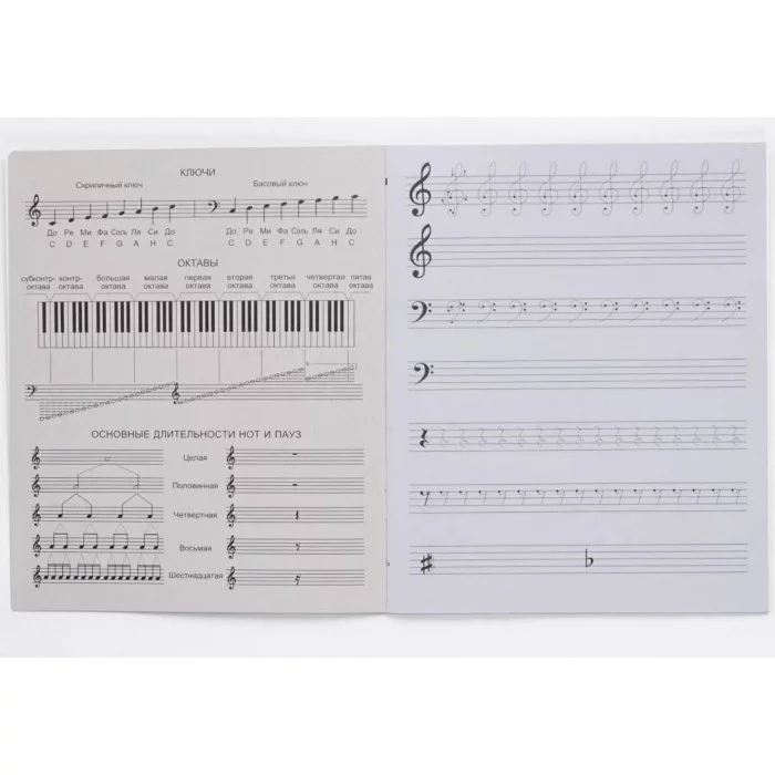 Тетрадь для нот А5 вертикальная 16л ламин "Сказочная соната" LISTOFF ТН16256 229497