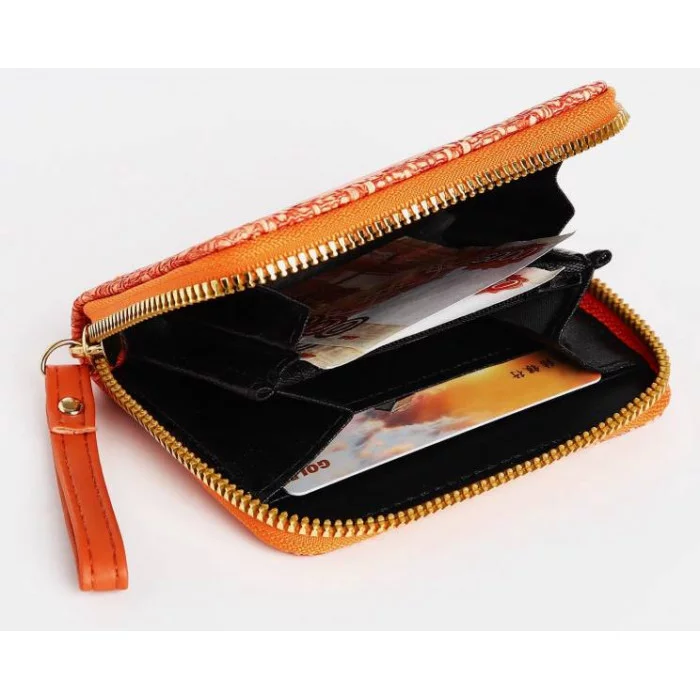 Кошелек дет 07-01-13 Сердце 11*2,5*10см 3 отд для карт и монет на молнии оранжевый 9865725